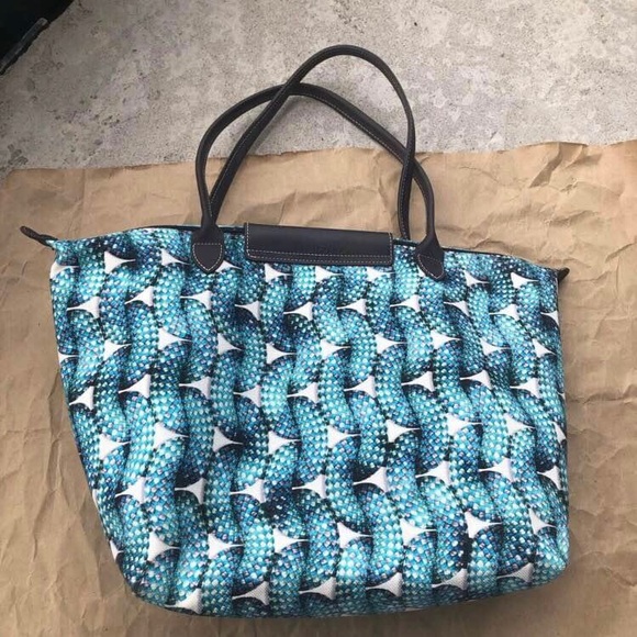 LONGCHAMP exclusive woven wave rope shoulder tote - Picture 10 of 10